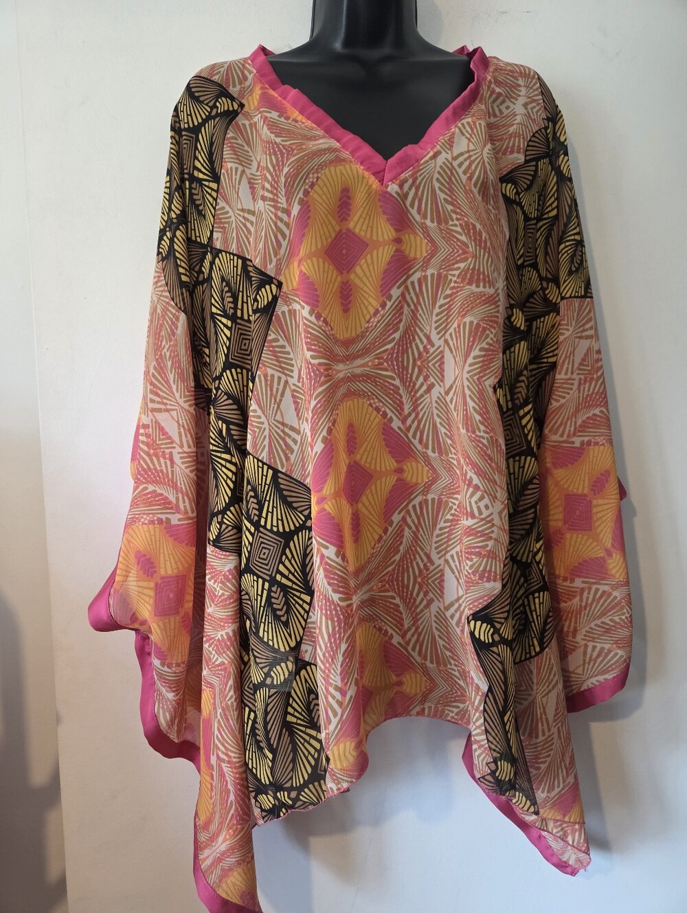 Rinascimento Italian Pink & Yellow Kaftan